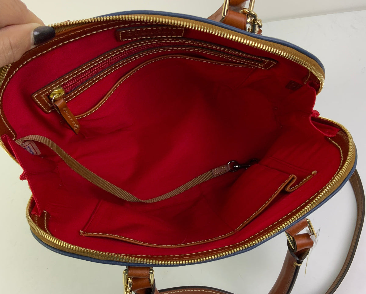 Handbag Designer By Dooney And Bourke In Navy, Size:Medium