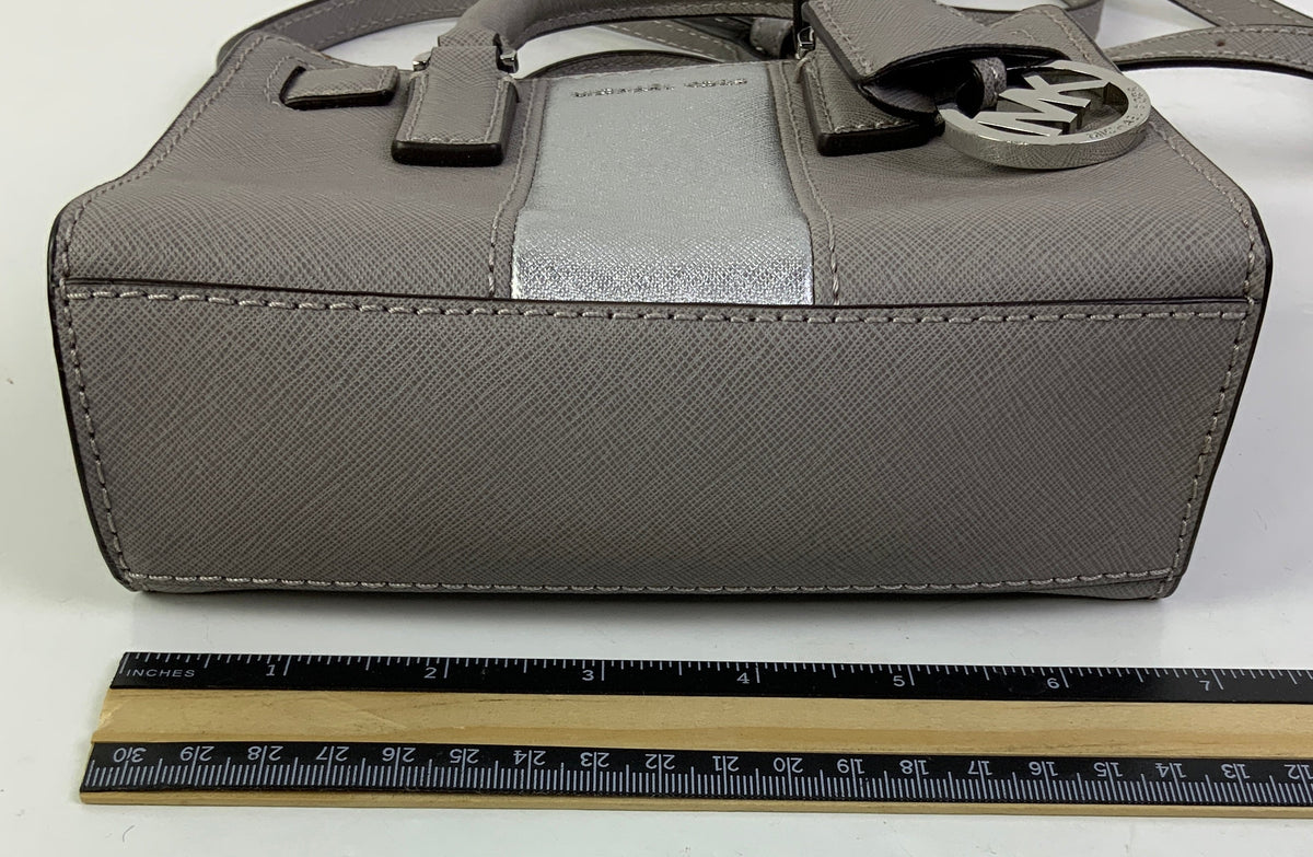 Crossbody Designer By Michael Kors In Grey, Size:Small