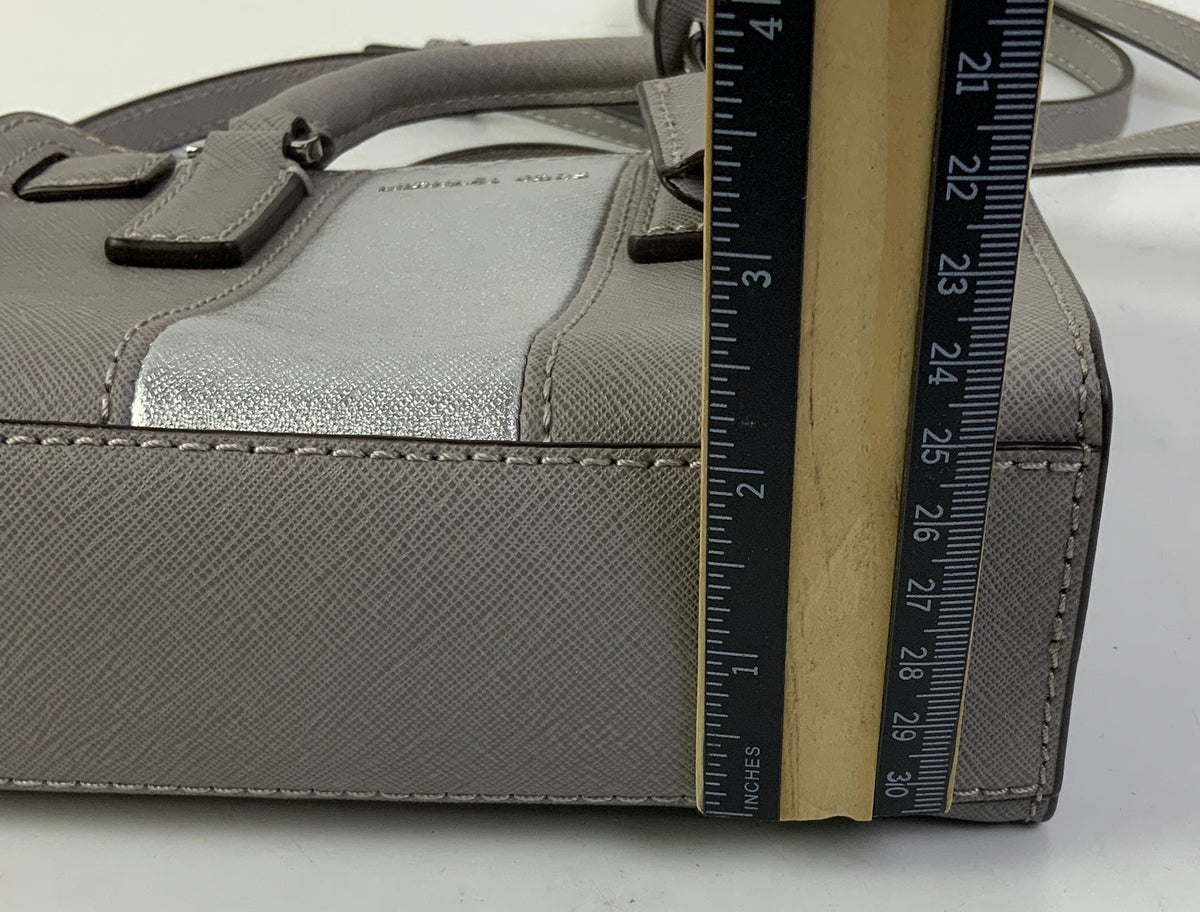 Crossbody Designer By Michael Kors In Grey, Size:Small