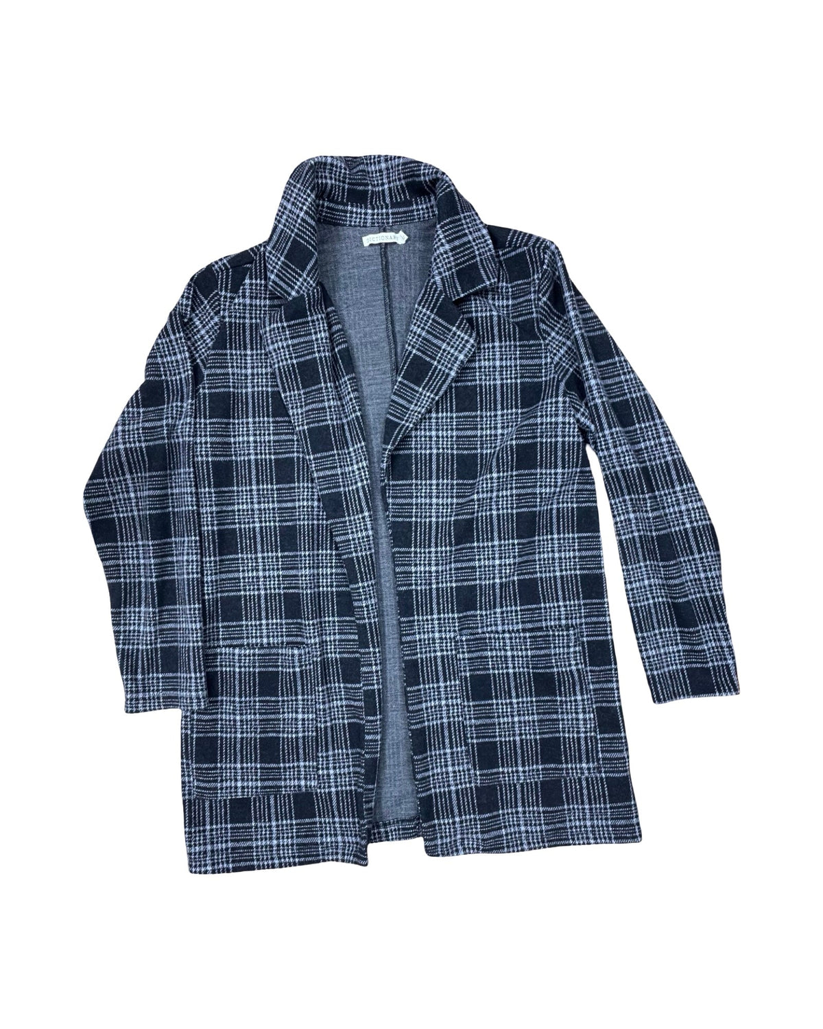 Cardigan By Dictionary In Black & Grey, Size:S