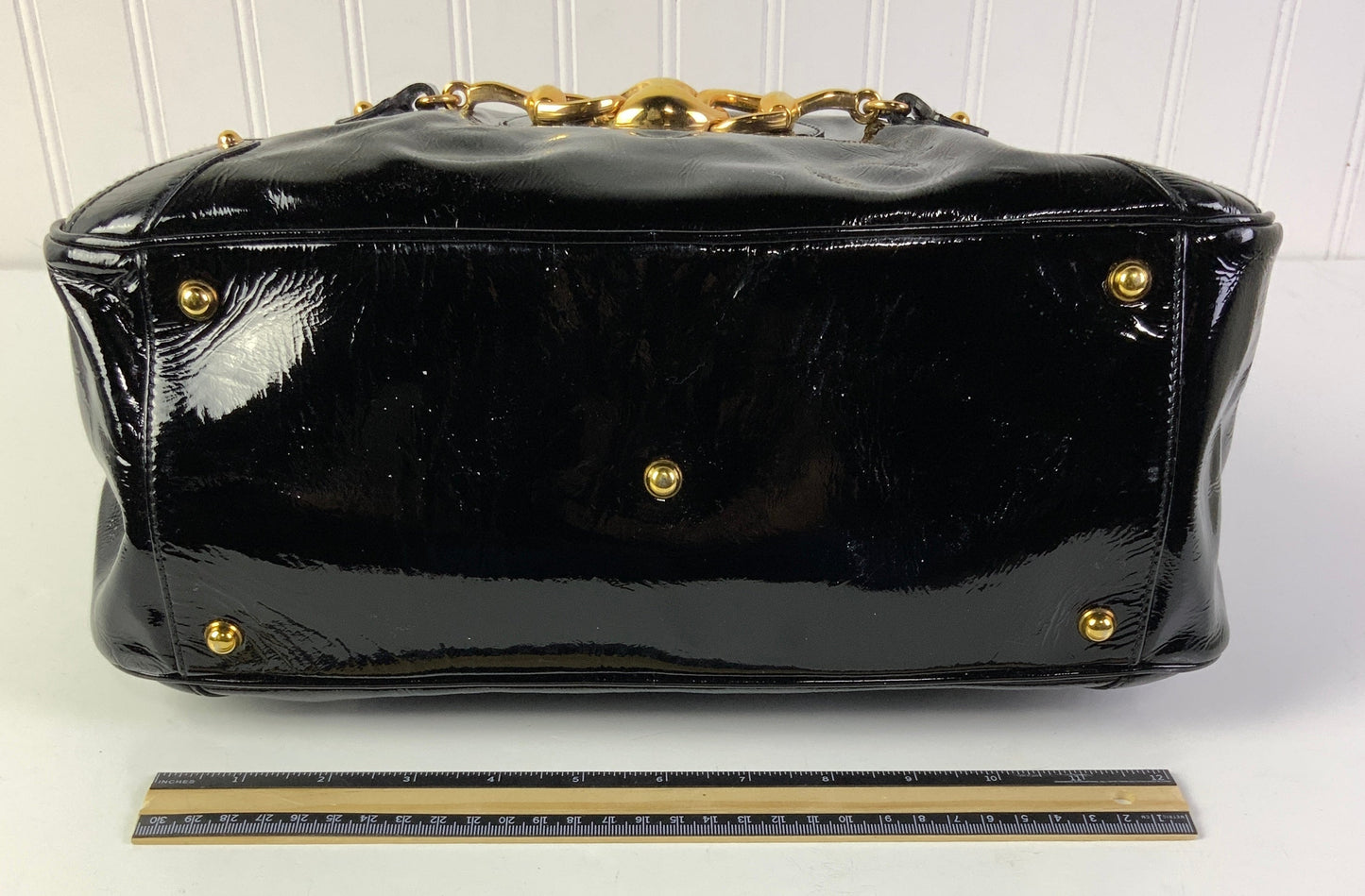Handbag Luxury Designer By Gucci In Black, Size:Medium