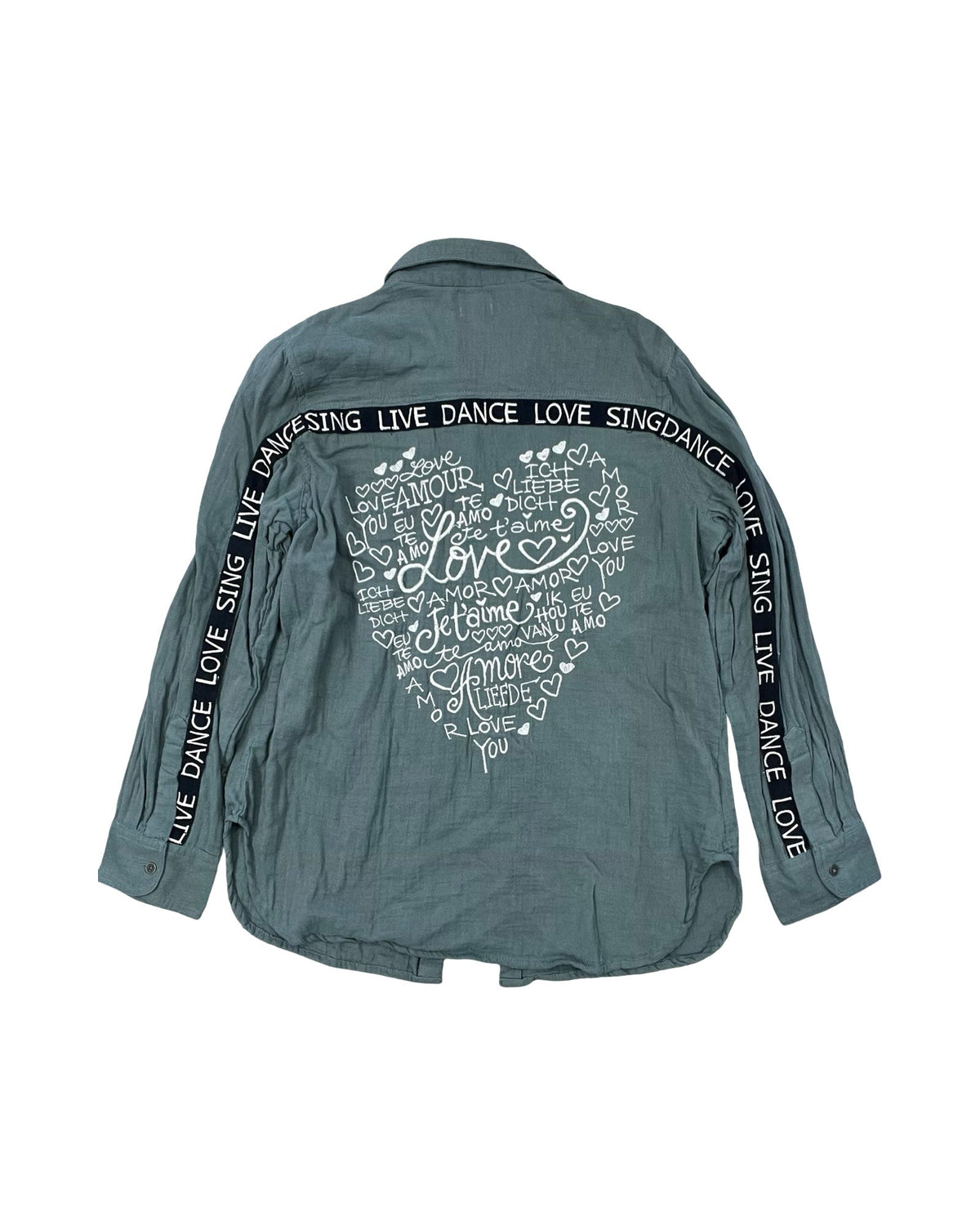Blouse Ls By Cma In Green, Size:M