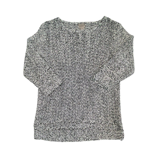 Sweater By Chicos In Black & White, Size:L
