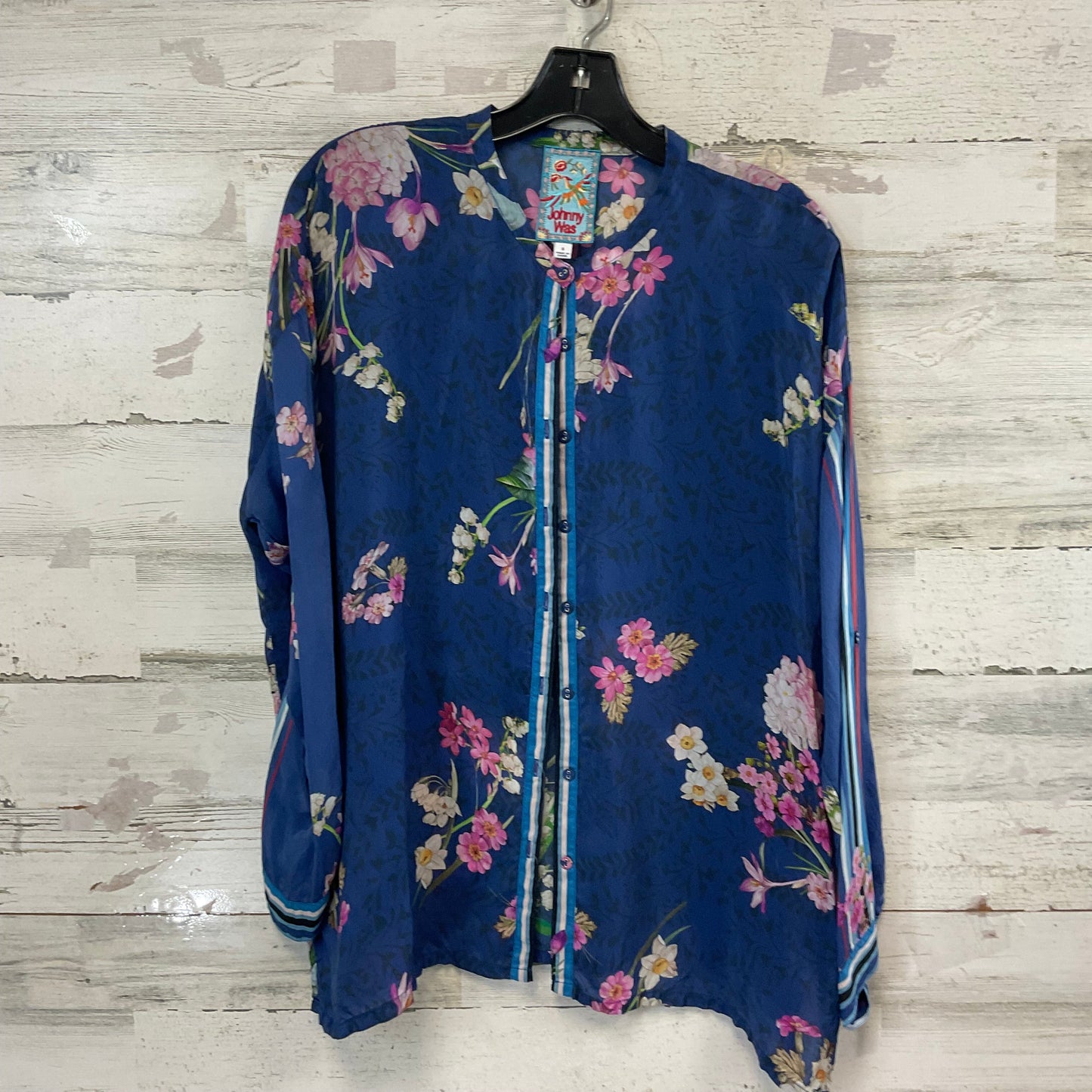 Blouse Ls By Johnny Was In Blue, Size:S