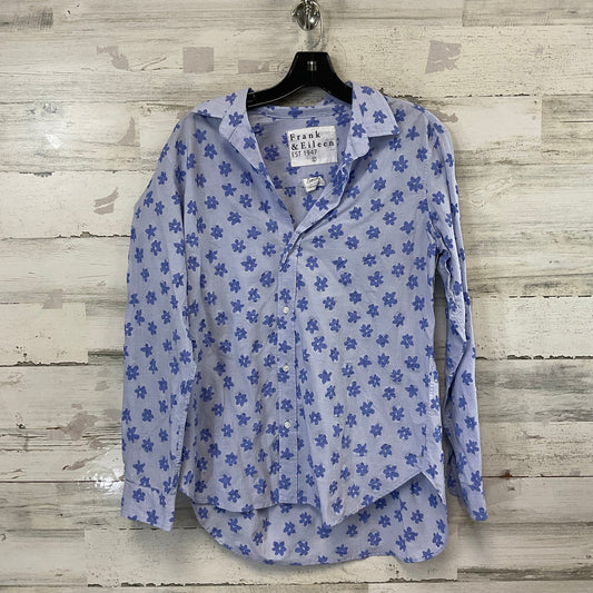 Blouse Ls By Frank And Eileen In Blue, Size:L