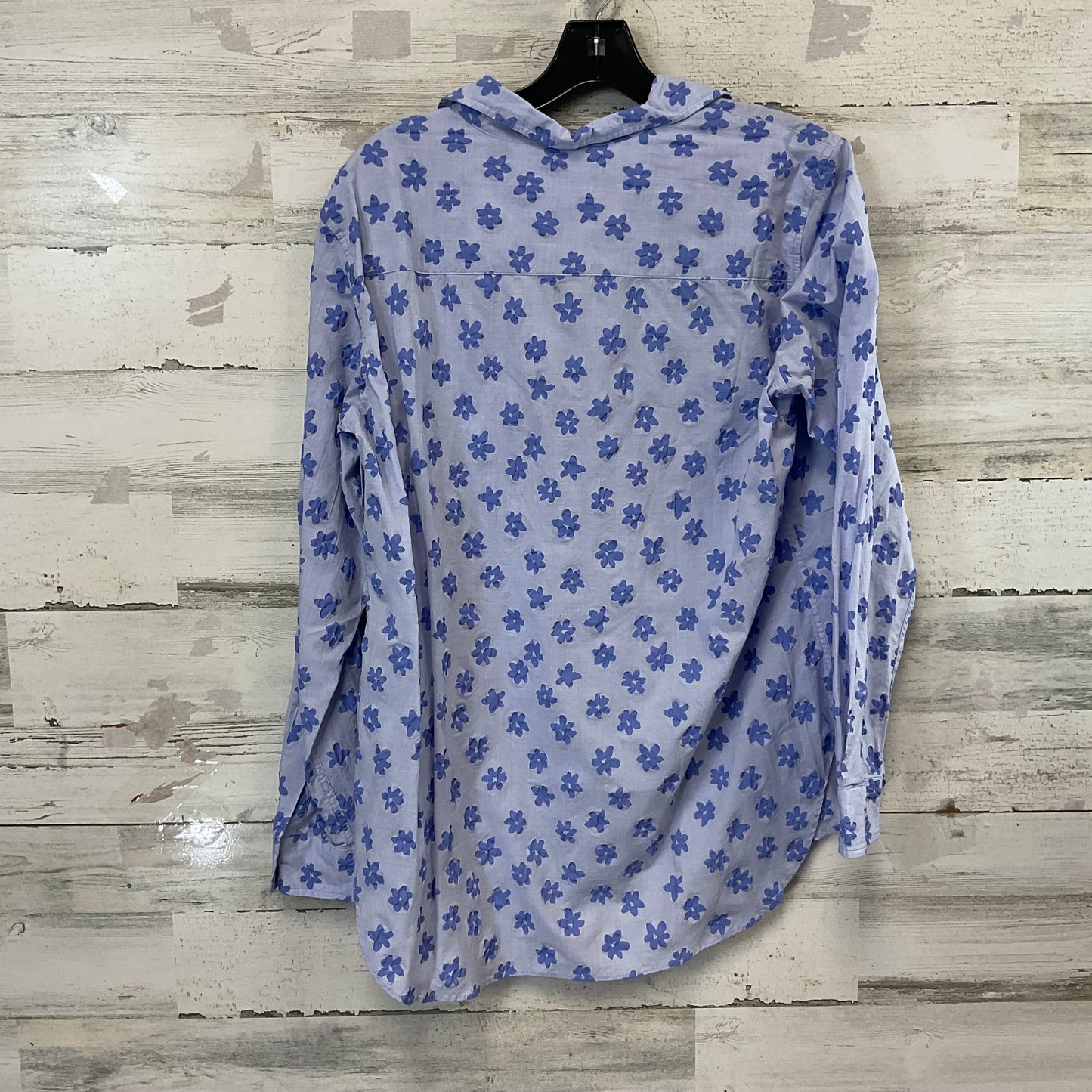 Blouse Ls By Frank And Eileen In Blue, Size:L