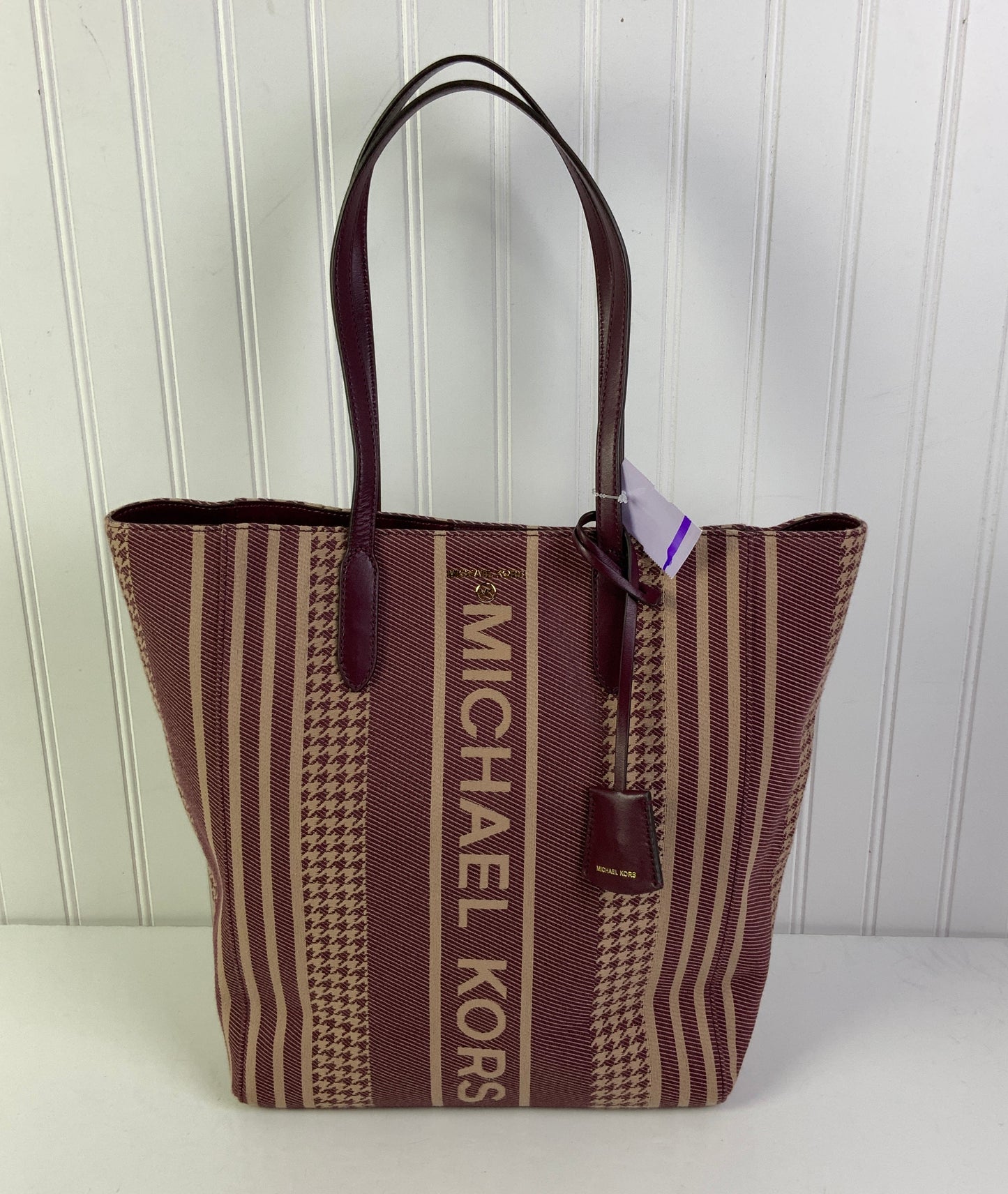 Handbag Designer By Michael Kors In Maroon, Size:Large