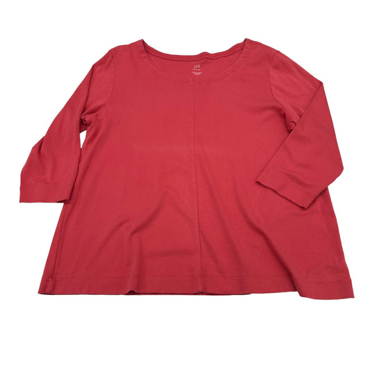 PINK J. JILL TOP 3/4 SLEEVE BASIC, Size XL