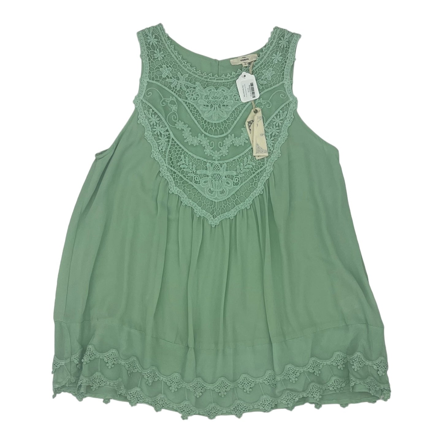 GREEN ENTRO TOP SLEEVELESS, Size S