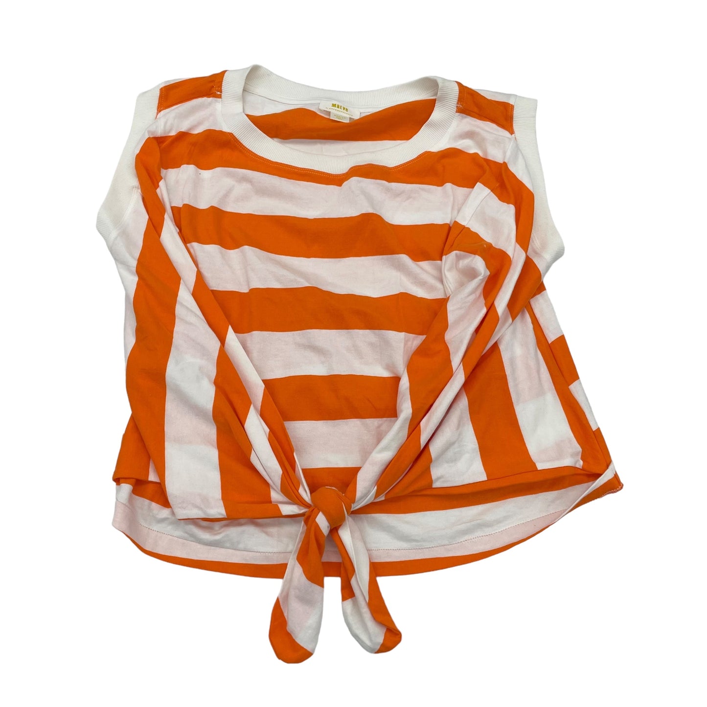 ORANGE & WHITE MAEVE TOP SLEEVELESS, Size M