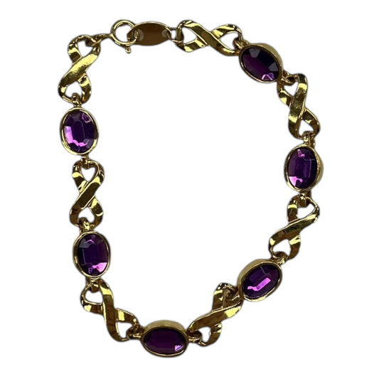 Bracelet Other By Avon In Gold & Purple