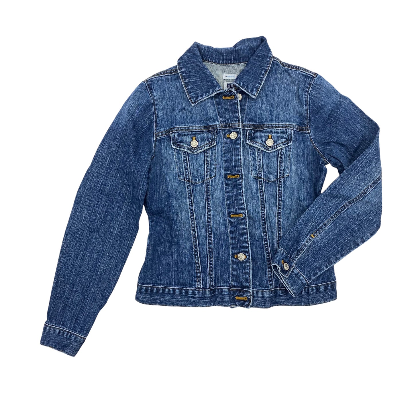 Jacket Denim By Gap In Blue Denim, Size:M