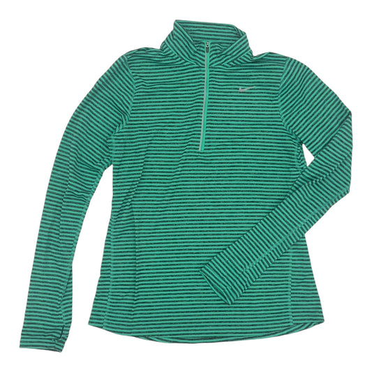 Athletic Top Ls Collar By Nike In Green, Size:M