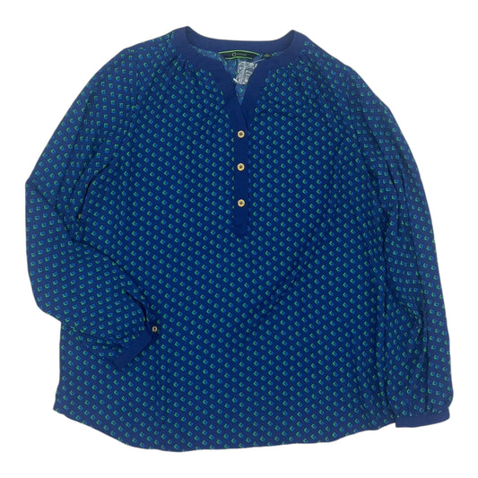 Blouse Ls By C Wonder In Blue, Size:M