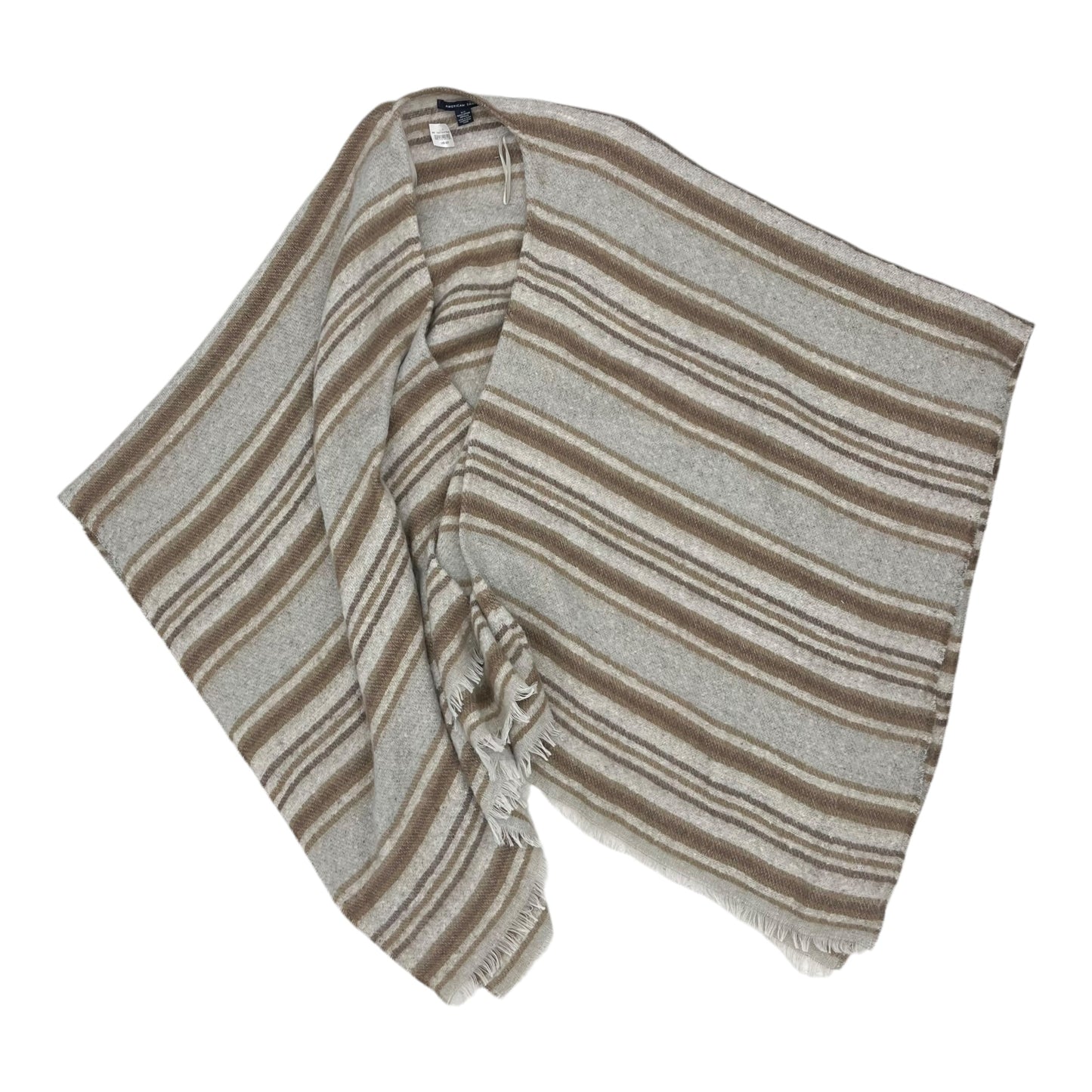 Shawl By American Eagle In Grey & Tan, Size:Osfm