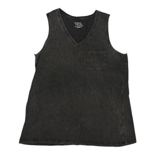 Top Sleeveless Basic By Time And Tru In Brown, Size:L