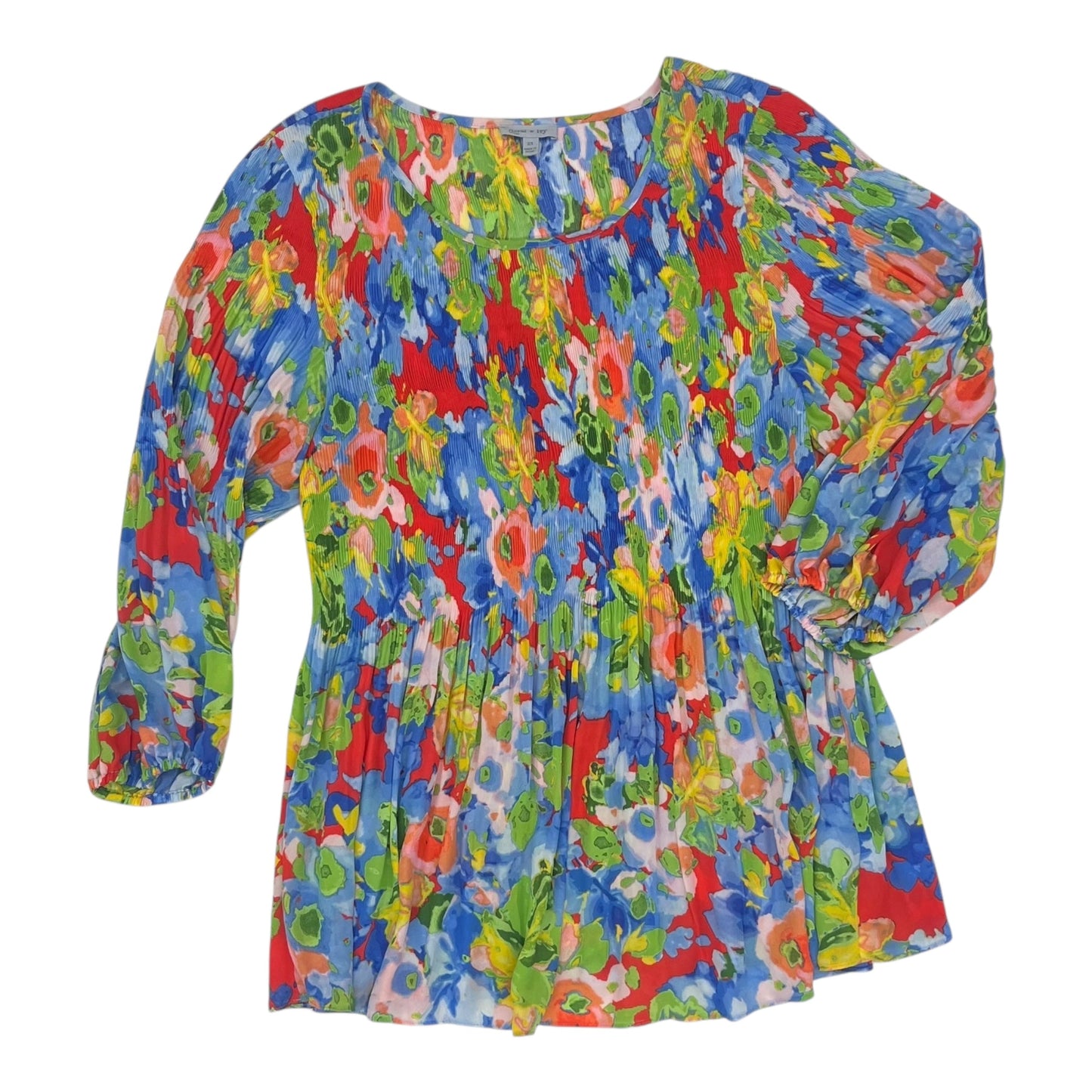 Blouse Ls By Clothes Mentor In Multi, Size:2X