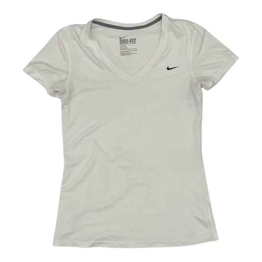 Athletic Top Ss By Nike In White, Size:S