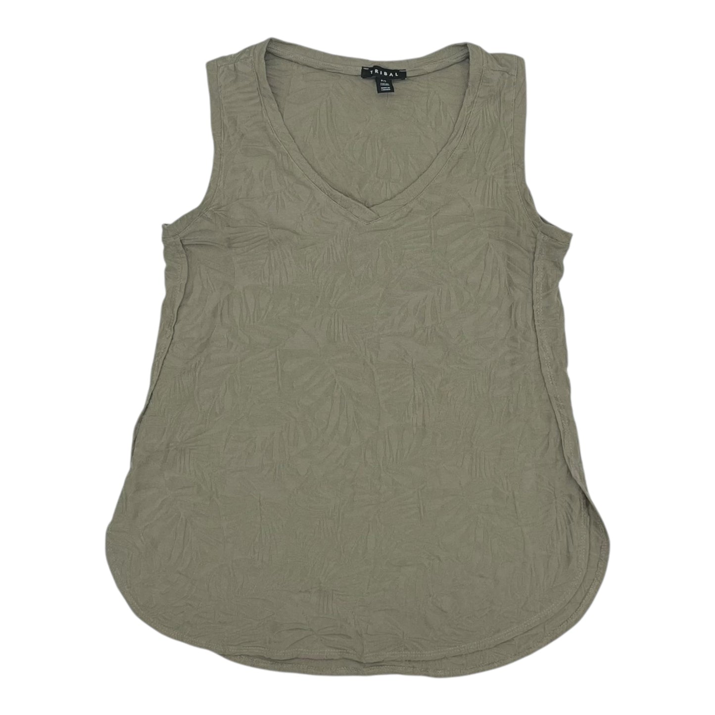 Top Sleeveless By Tribal In Green, Size:S