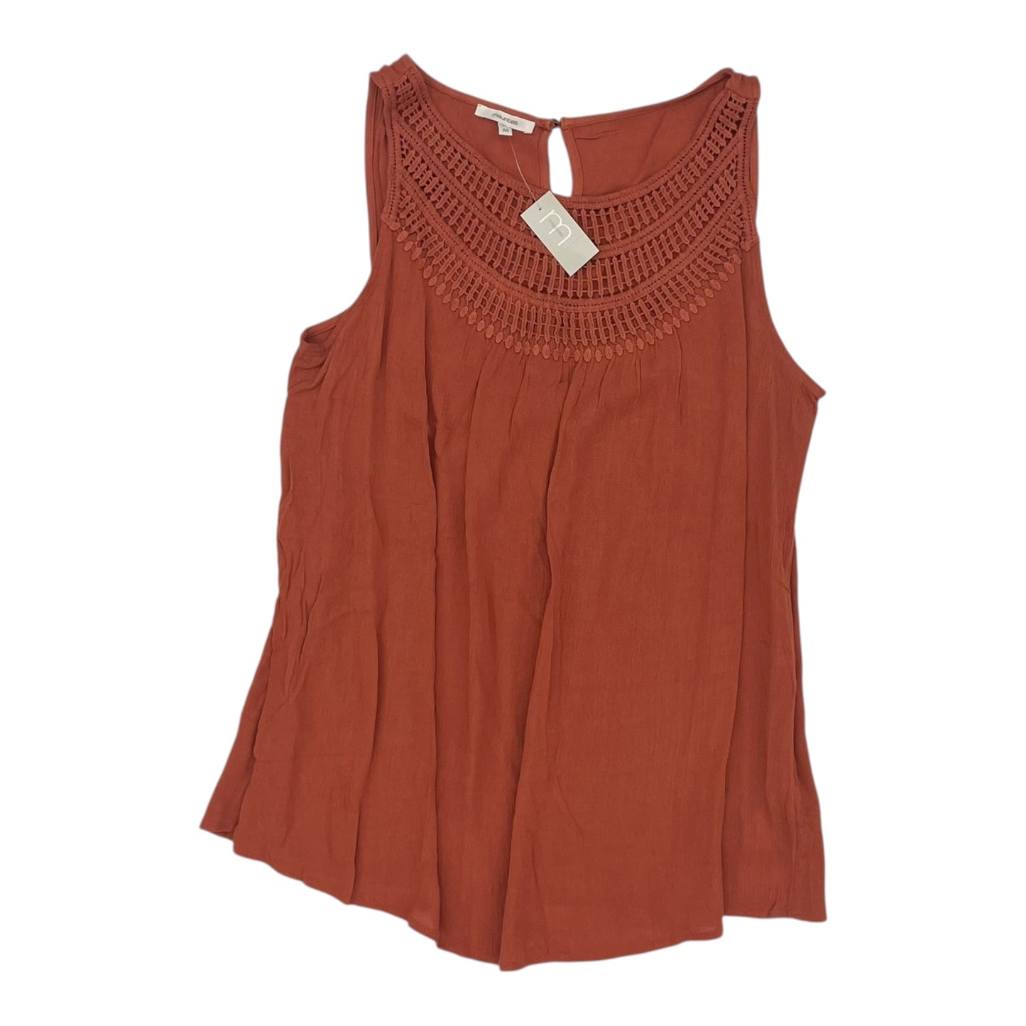 Blouse Sleeveless By Maurices In Orange, Size:M