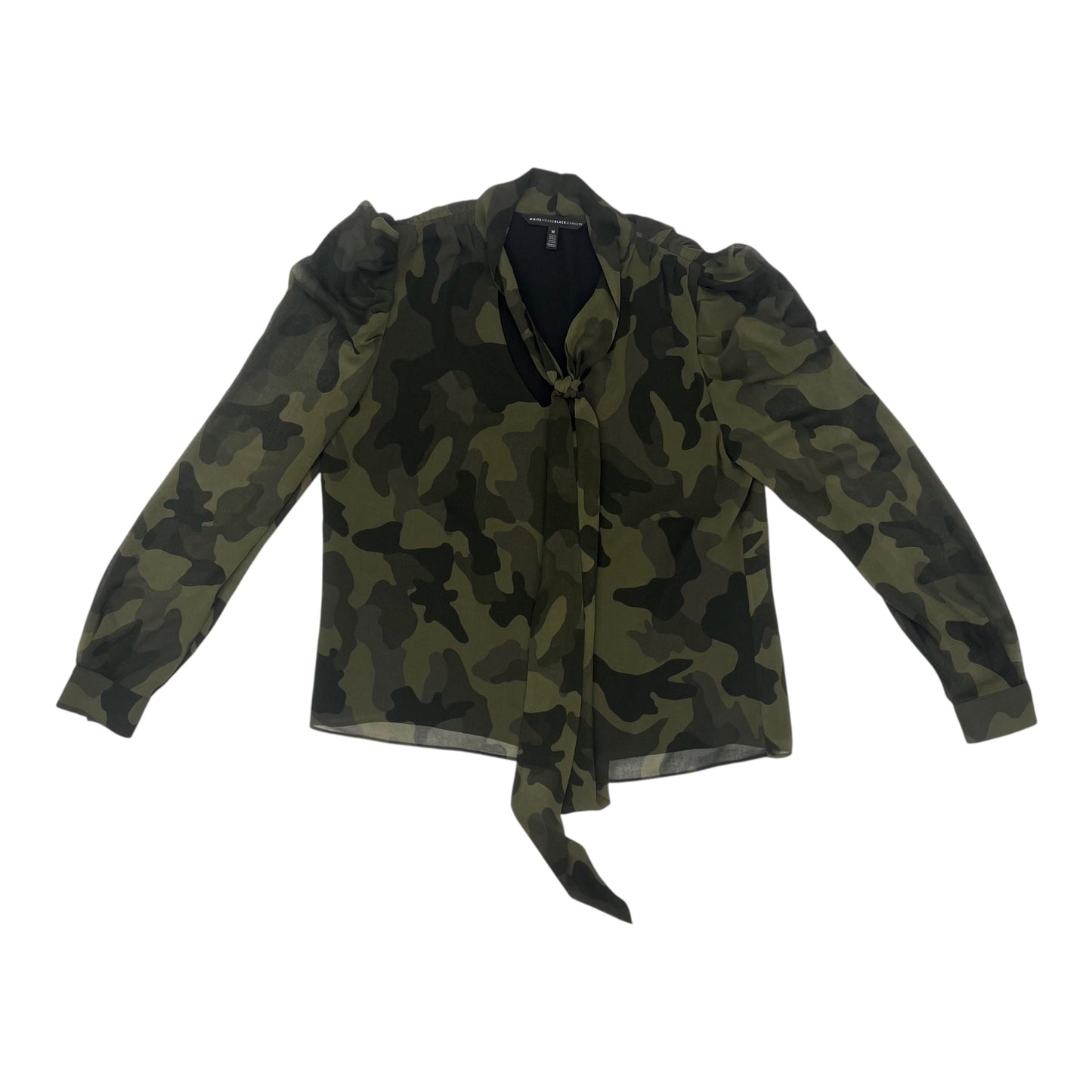 BLOUSE LS by WHITE HOUSE BLACK MARKET in CAMOUFLAGE PRINT, Size:M