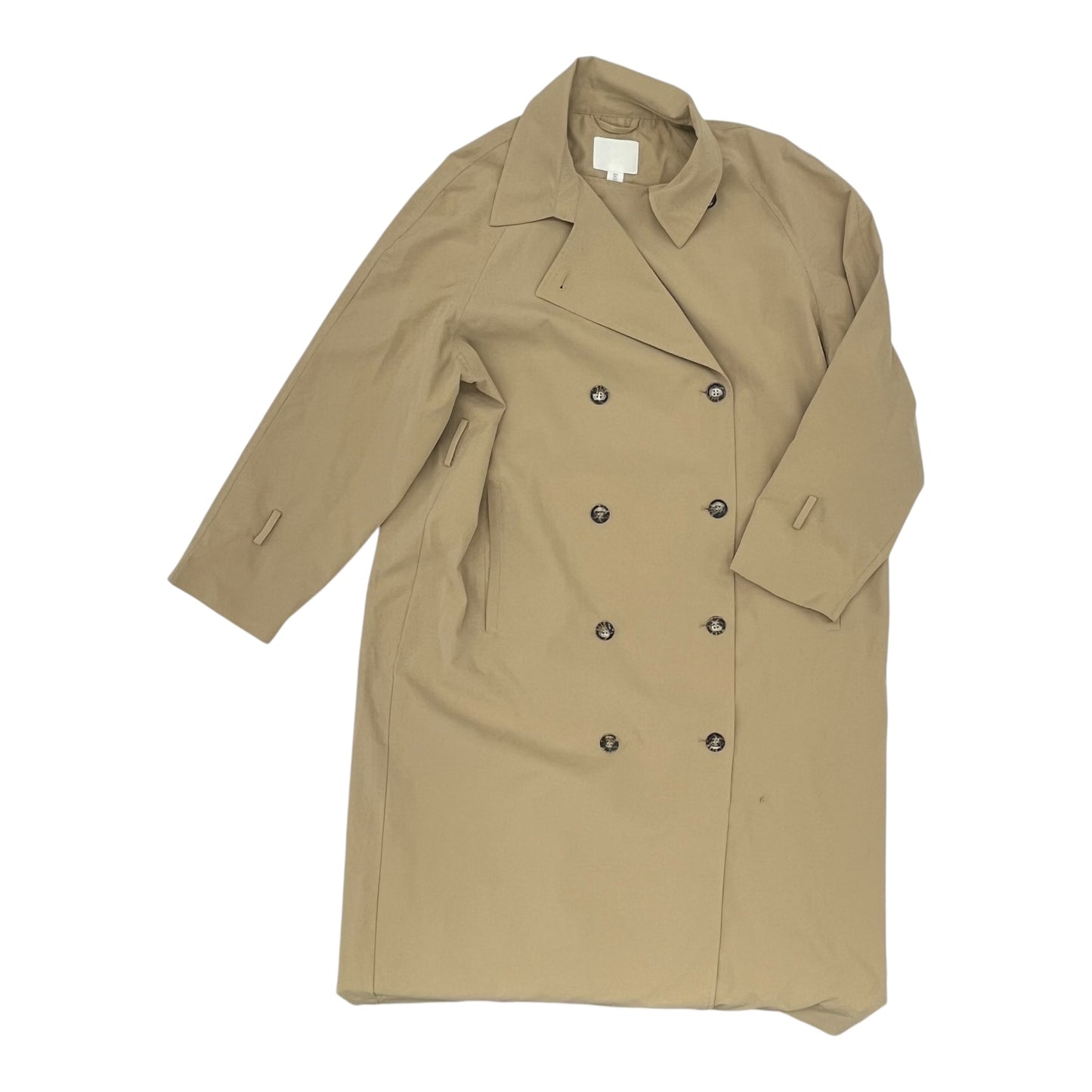 Coat Trench Coat By H&M In Brown, Size:L