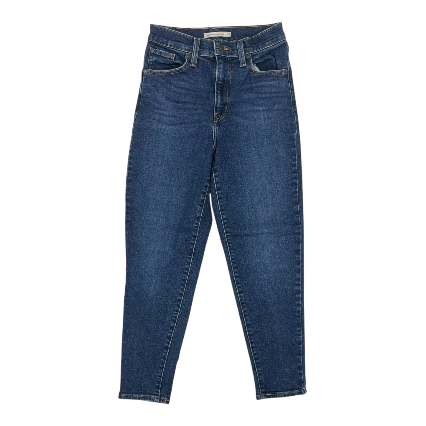 Jeans Straight By Levis In Blue Denim, Size:2