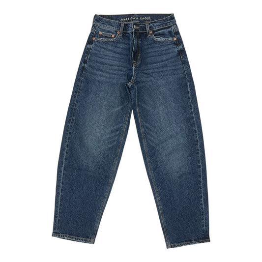 Jeans Straight By American Eagle In Blue Denim, Size:0P