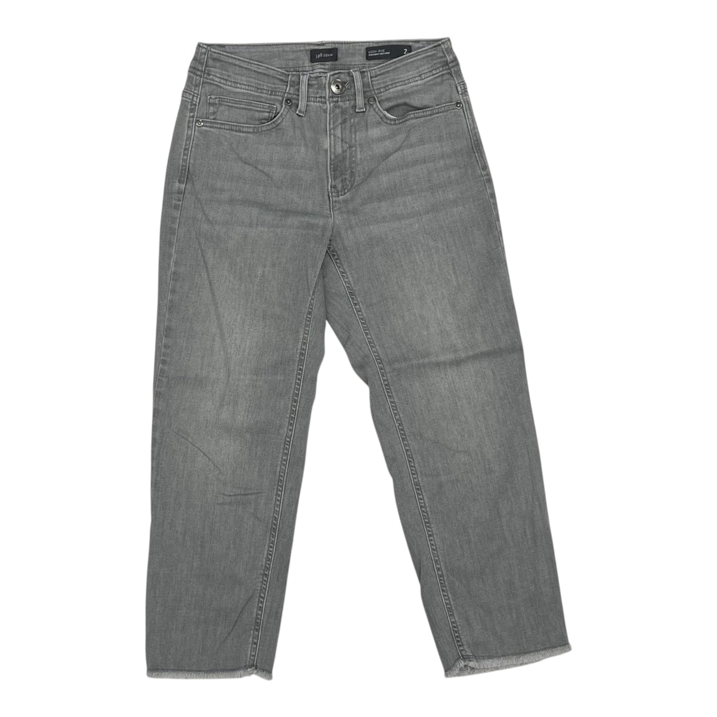 Jeans Straight By J. Jill In Grey Denim, Size:2P