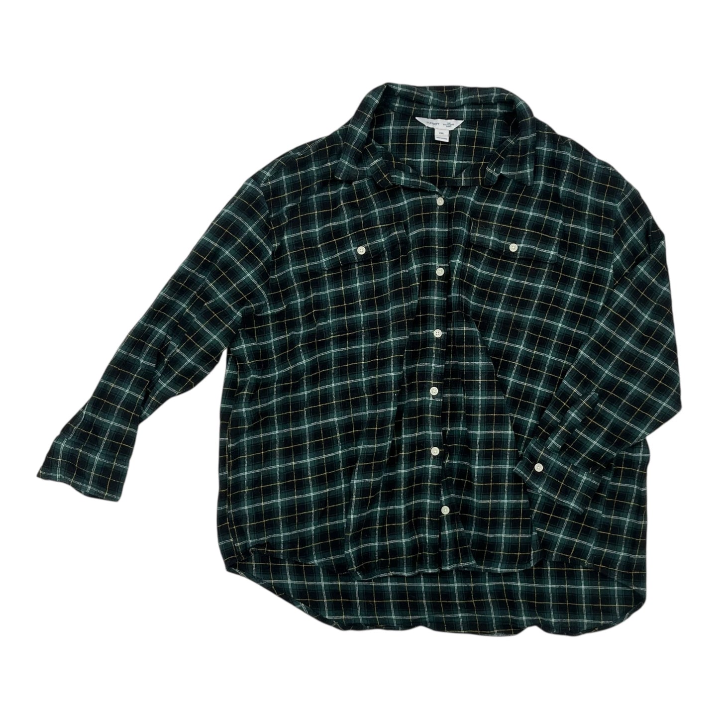 Blouse Ls By Old Navy In Green, Size:Xxl
