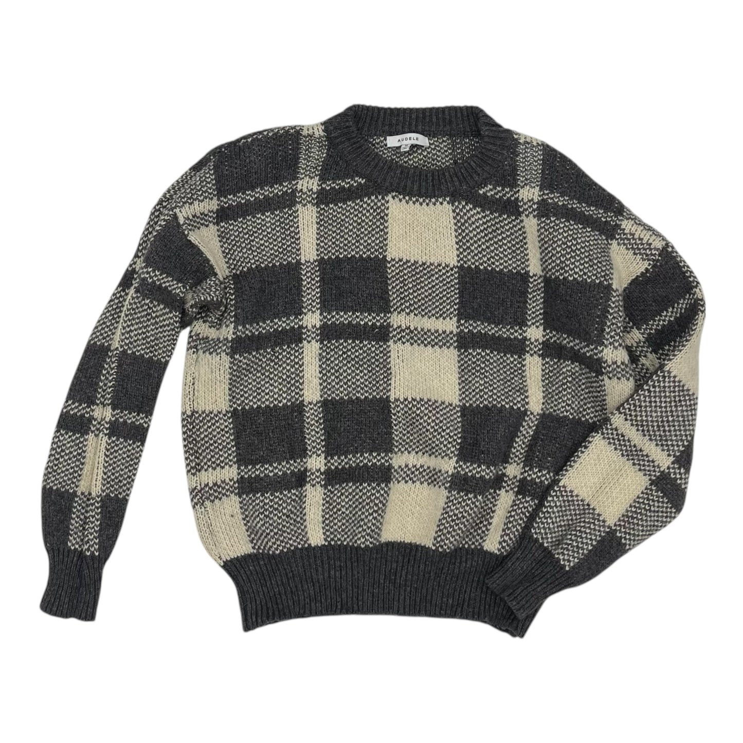 Sweater By Clothes Mentor In Cream & Grey, Size:M