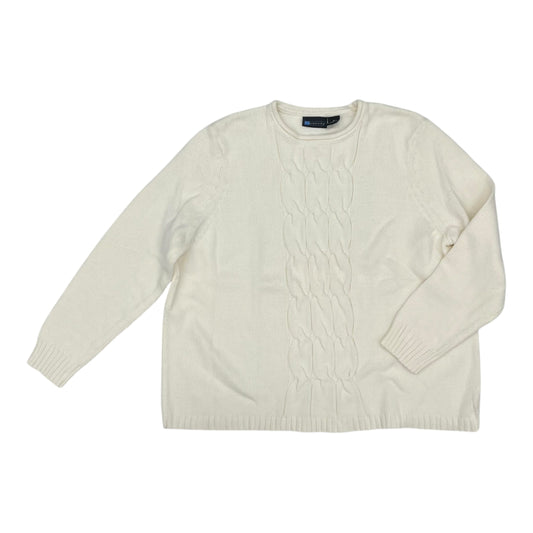 Sweater By Relativity In Cream, Size:2X