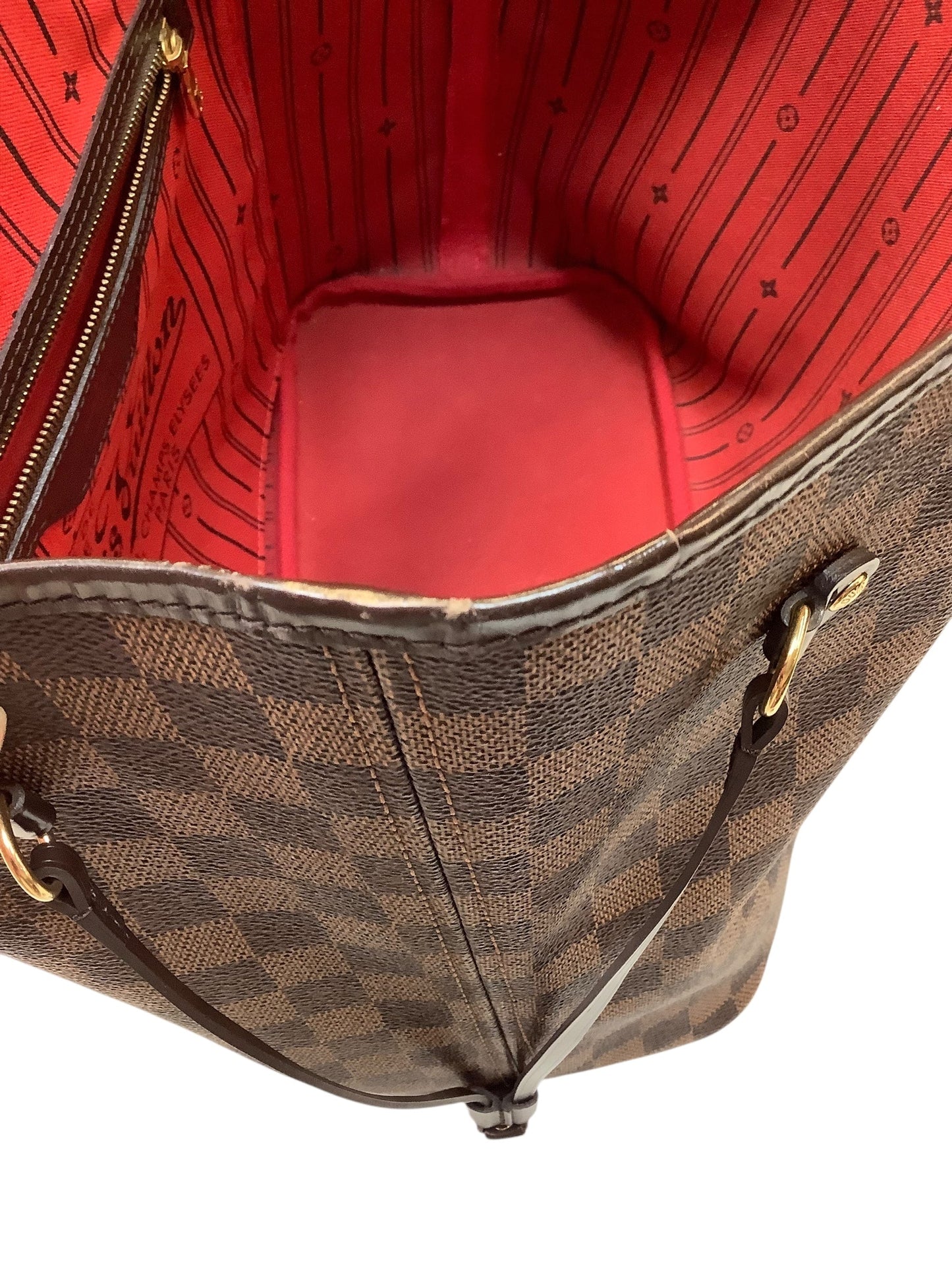 Handbag Luxury Designer By Louis Vuitton In Brown, Size:Large