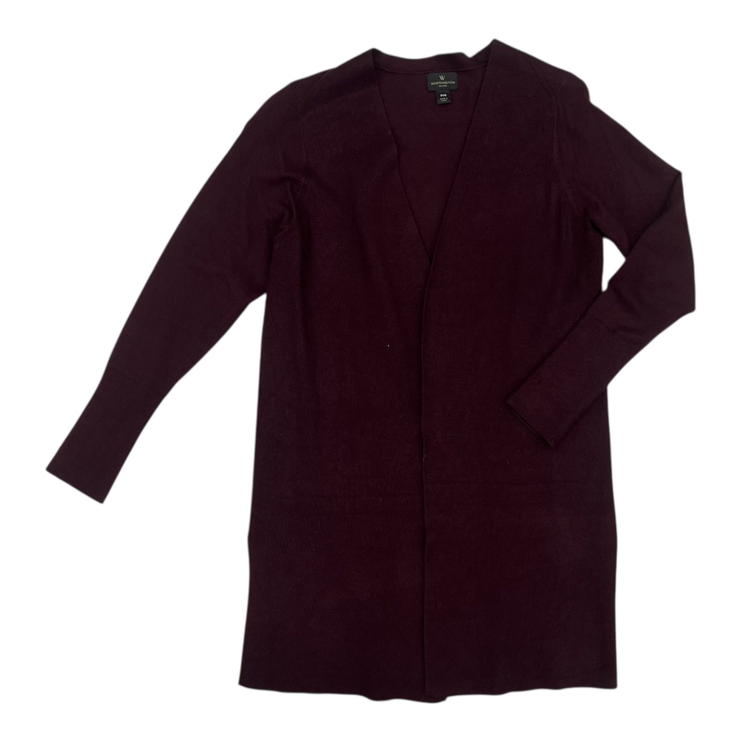 Cardigan By Worthington In Purple, Size:Mp
