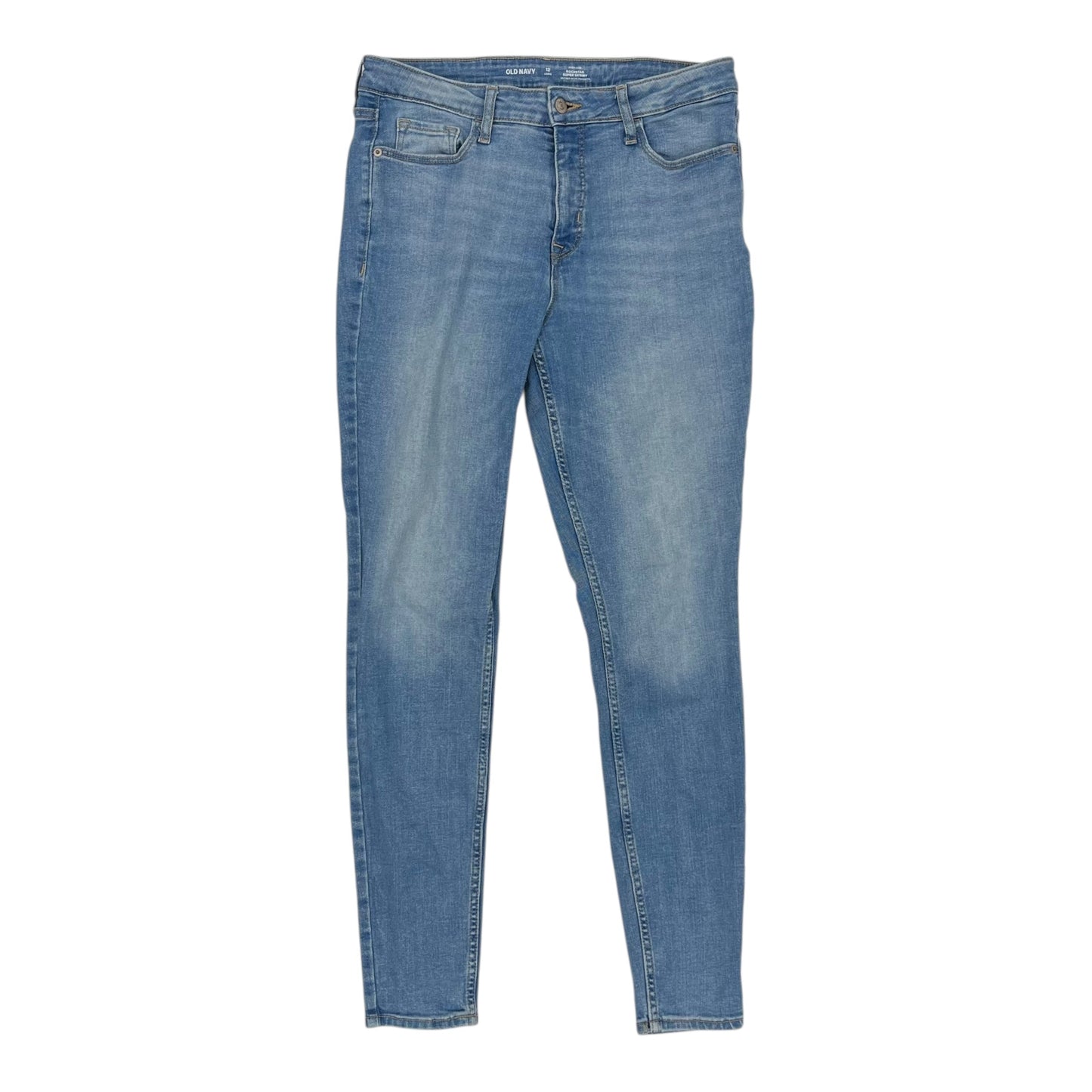 Jeans Skinny By Old Navy In Blue Denim, Size:12L