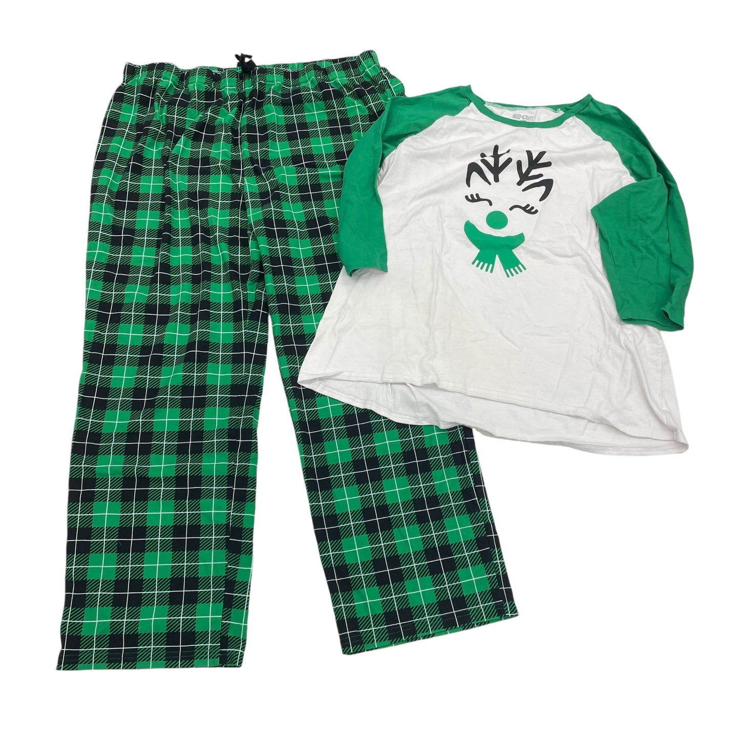 Pajamas 2Pc By Clothes Mentor In Green, Size:1X