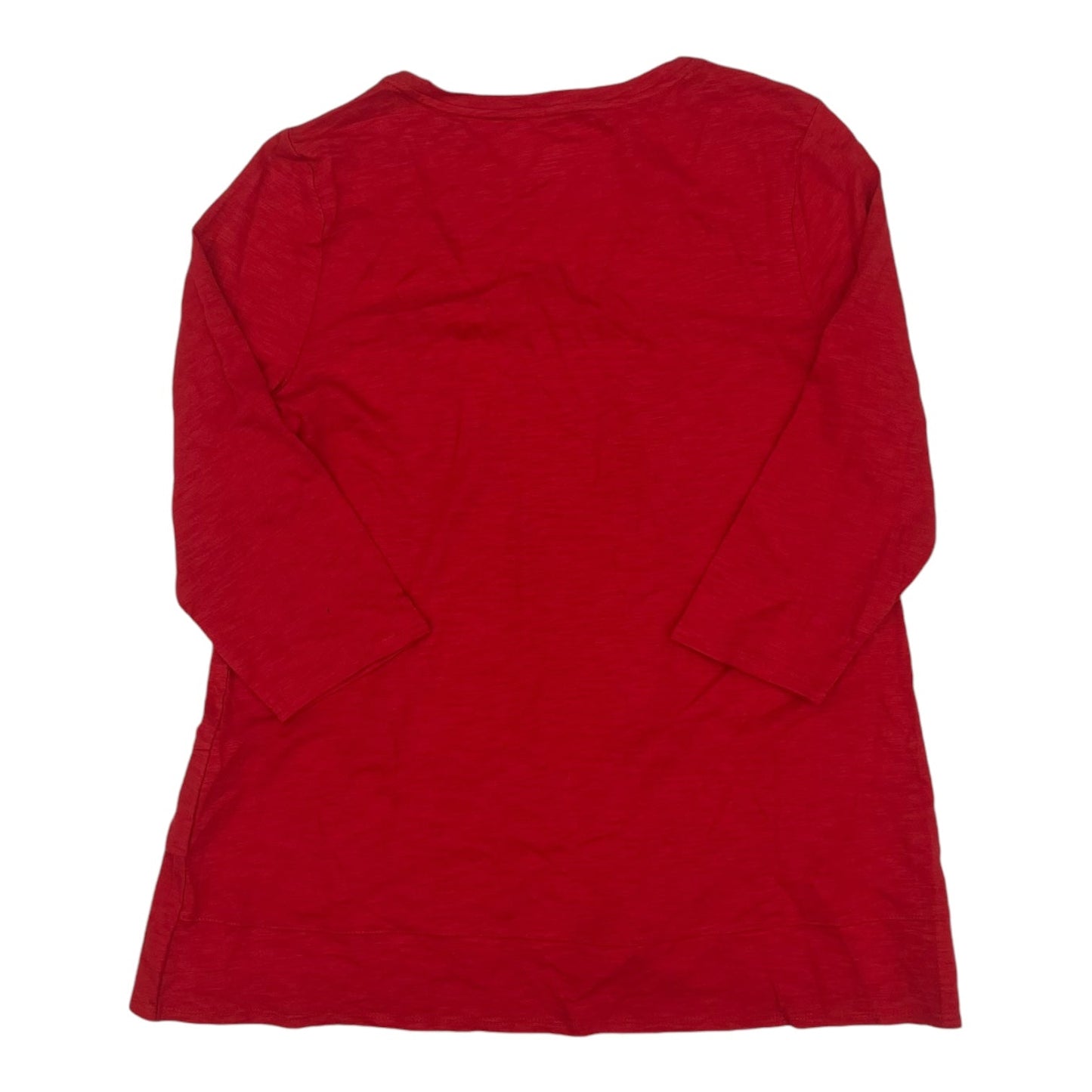 Top 3/4 Sleeve Basic By Chicos In Red, Size:L