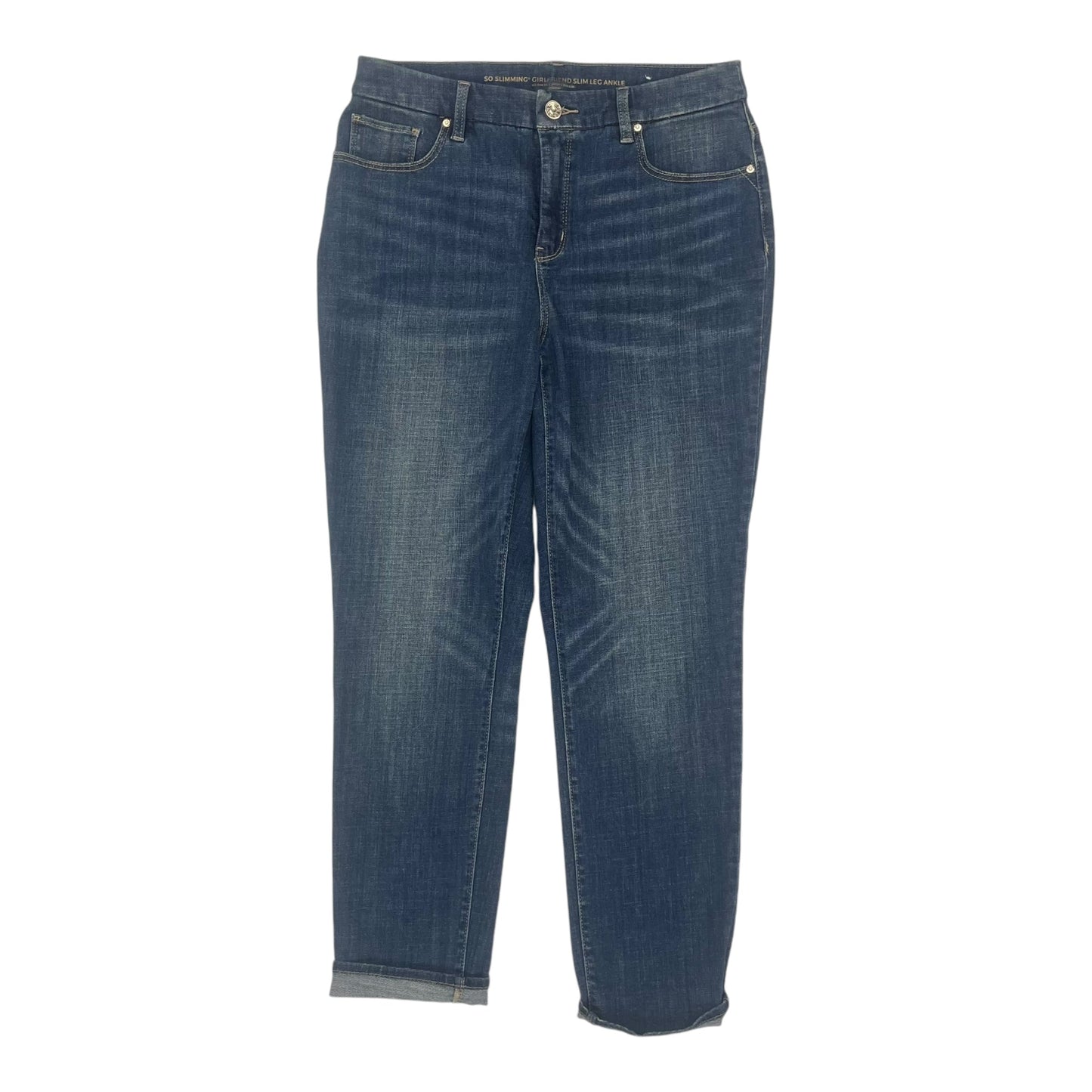 Jeans Straight By Chicos In Blue Denim, Size:6