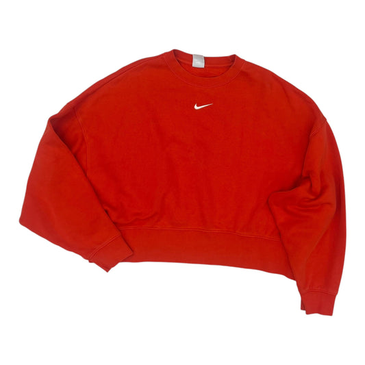 Sweatshirt Crewneck By Nike In Orange, Size:M