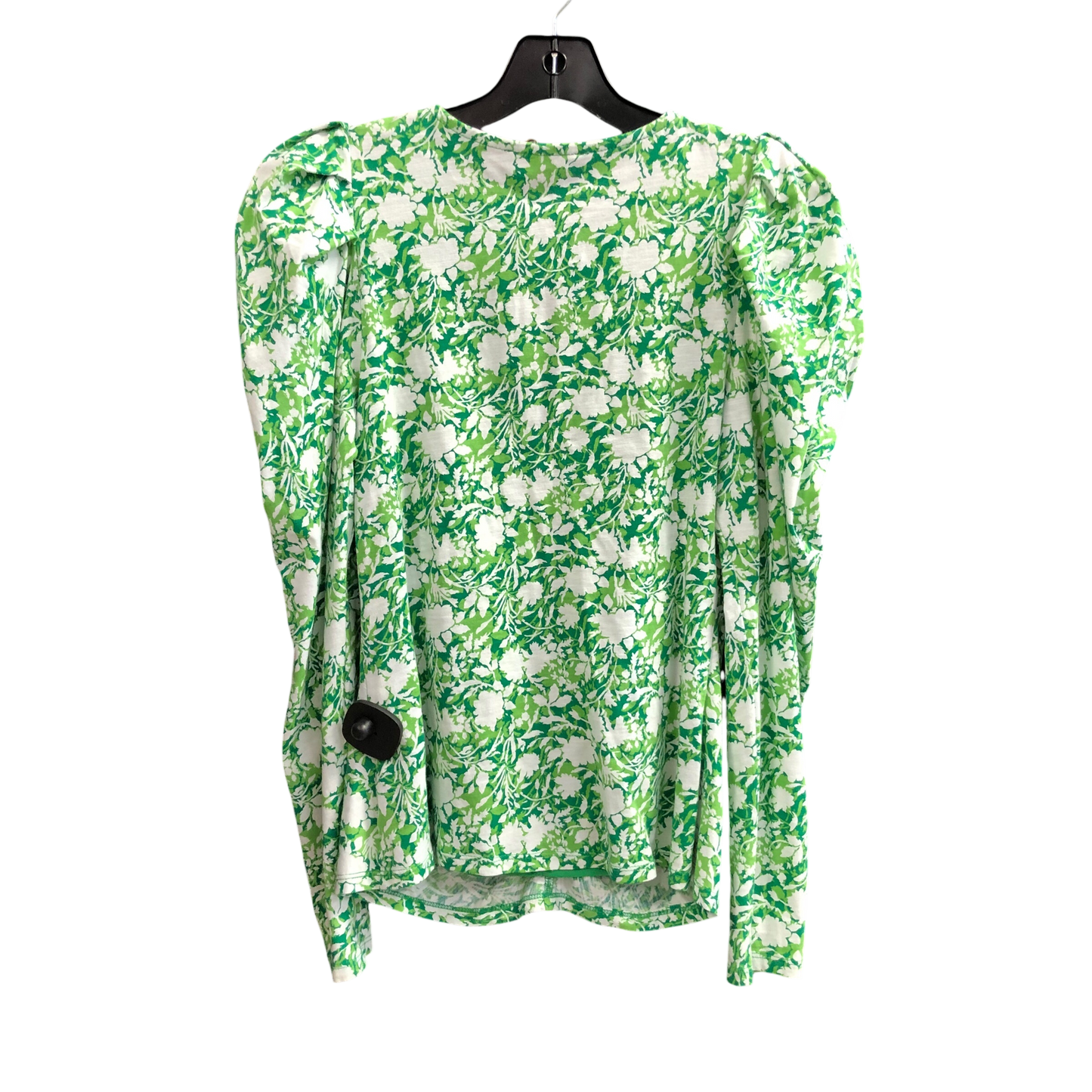 Top Long Sleeve By Inc In Green & White, Size: M