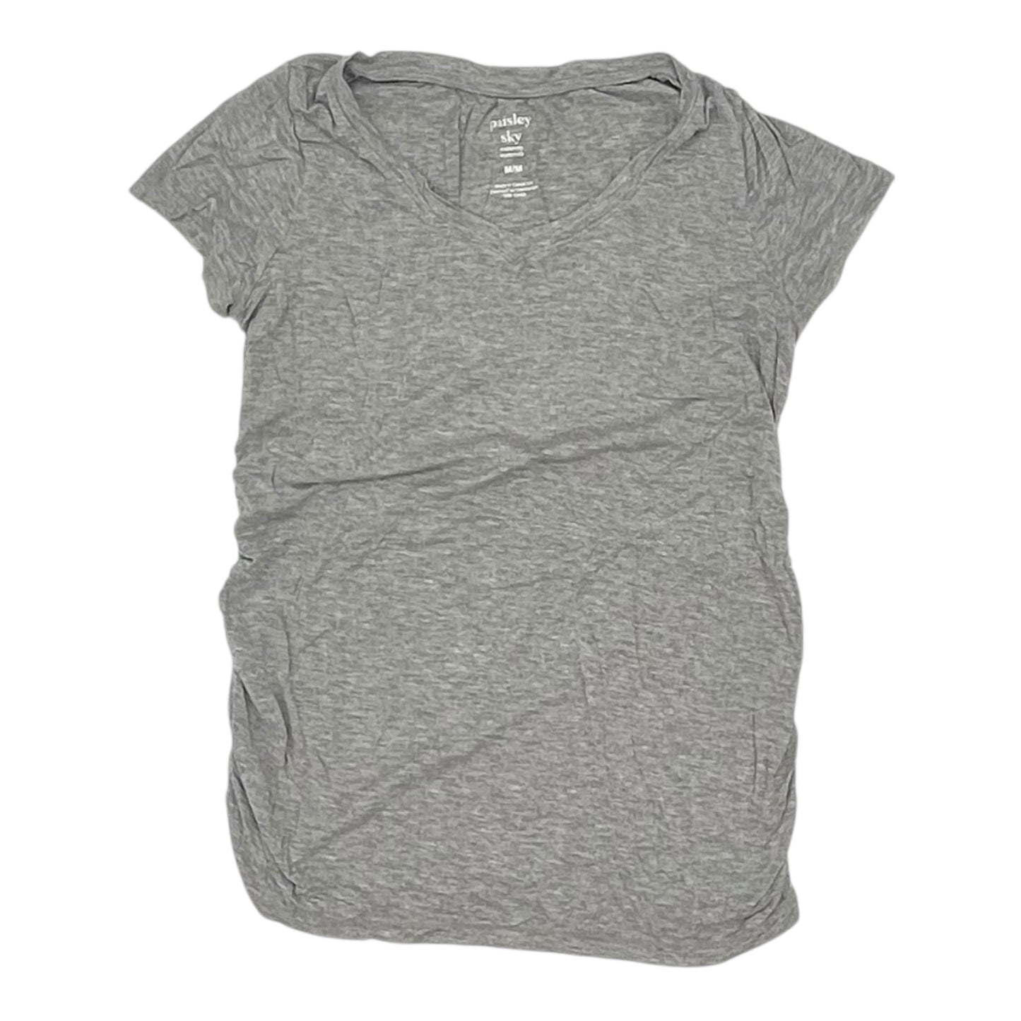 Mat Top Ss By Clothes Mentor In Grey, Size:M