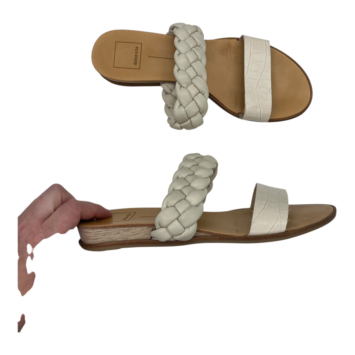 Sandals Flats By Dolce Vita In White, Size:8.5