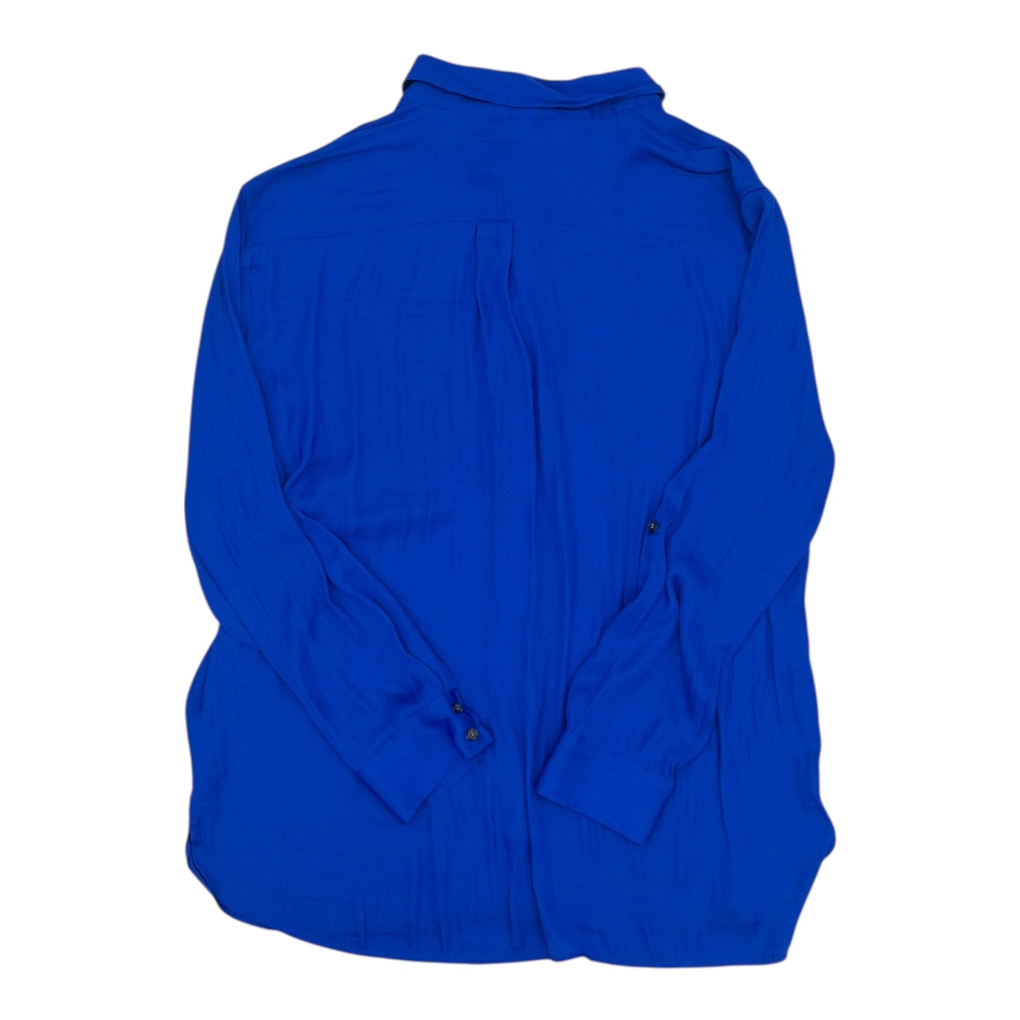 Blouse Ls By Vince Camuto In Blue, Size:Xl