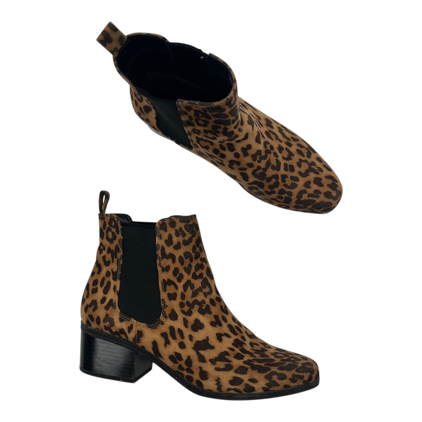 Boots Ankle Heels By A New Day In Animal Print, Size:7.5