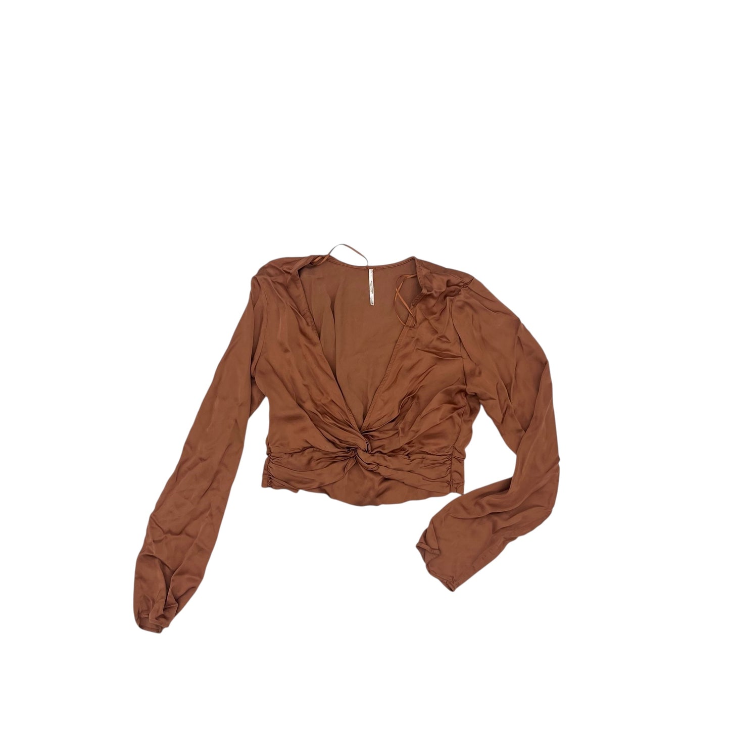 Blouse Ls By Free People In Orange, Size:M