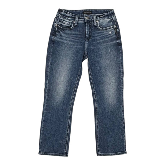 Jeans Cropped By Silver In Blue Denim, Size:2