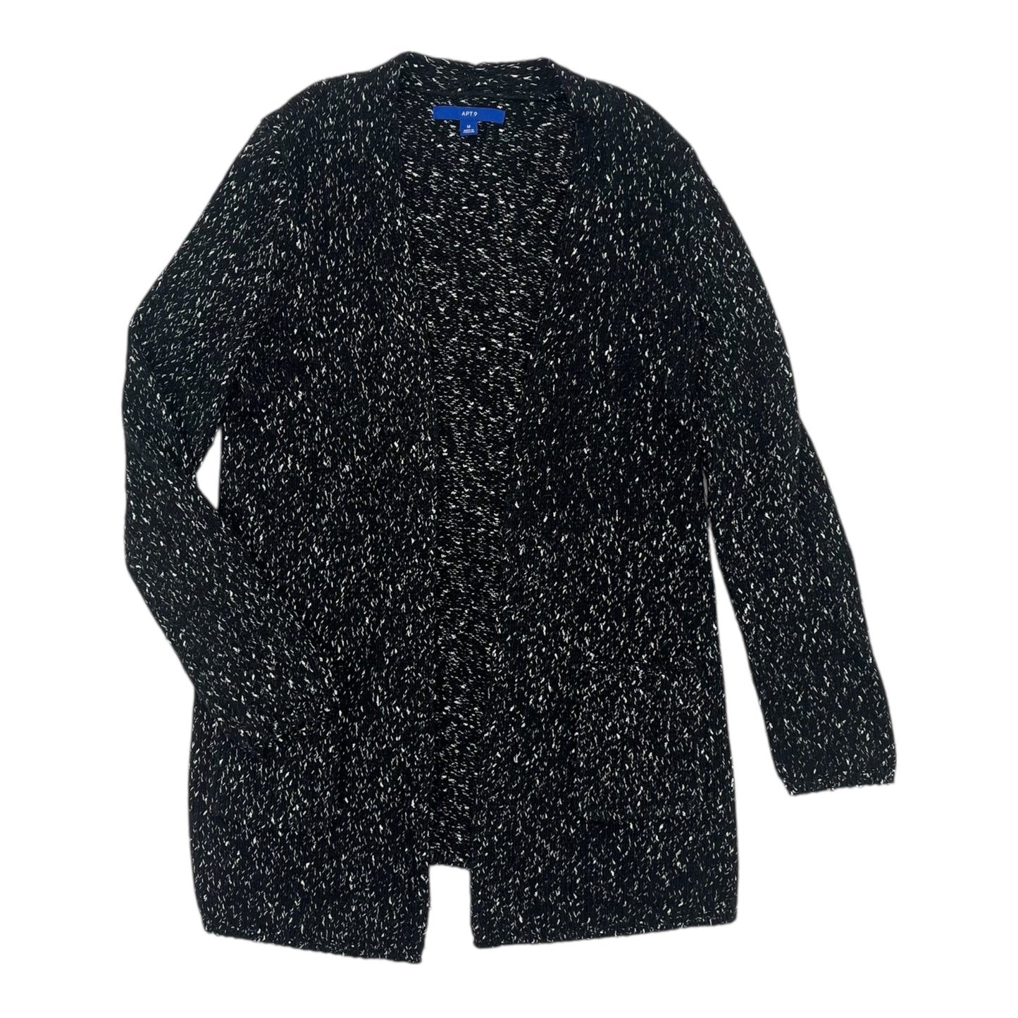 Sweater Cardigan By Apt 9 In Black, Size:M