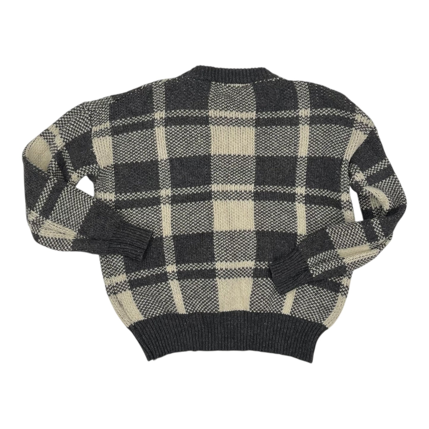 Sweater By Clothes Mentor In Cream & Grey, Size:M