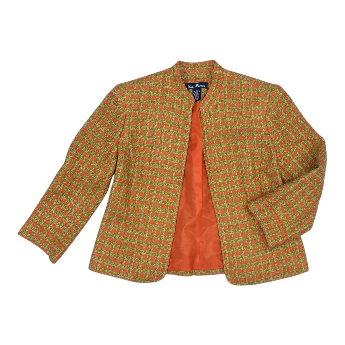Blazer By Evan-Picone In Green & Orange, Size:M