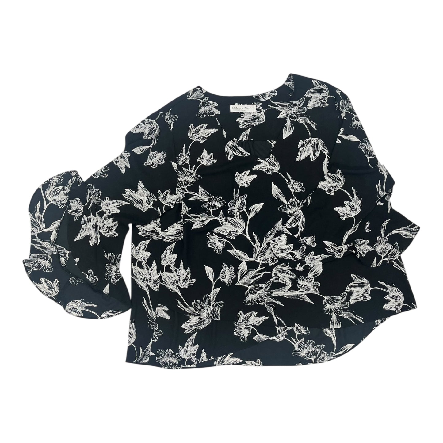 Blouse 3/4 Sleeve By Chelsea And Theodore In Floral Print, Size:3X